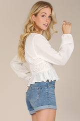 Ivory Sheer Lace Top king-general-store-5710.myshopify.com