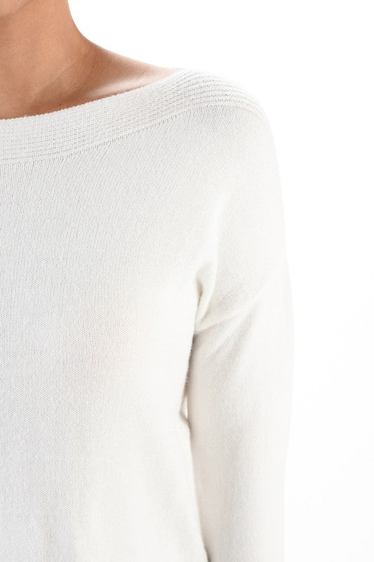 Silky Soft Rayon Stretch Boat Neck Sweater Top king-general-store-5710.myshopify.com