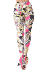 Pink Multi Print Skinny Casual Pants king-general-store-5710.myshopify.com