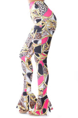 Pink Multi Print Skinny Casual Pants king-general-store-5710.myshopify.com