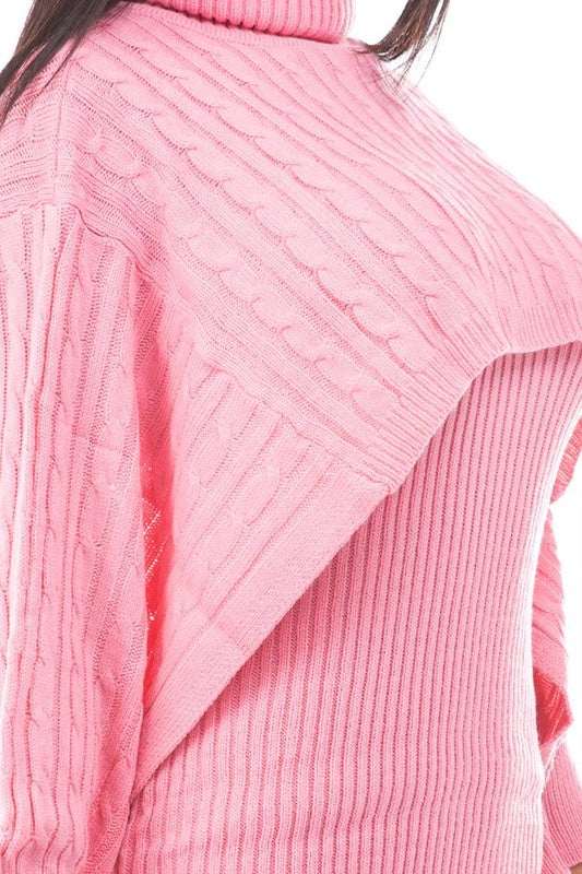 Pink Two Piece Sweater Dress Set king-general-store-5710.myshopify.com