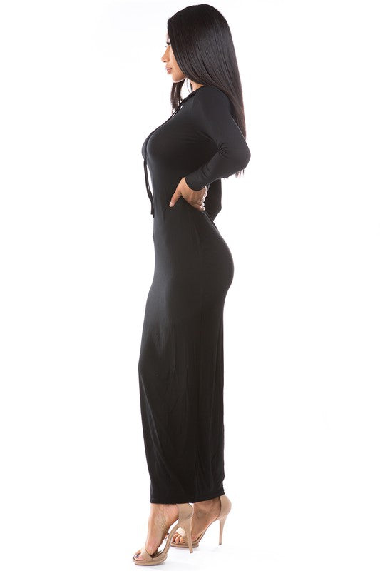 Black Knit Long Maxi Dress king-general-store-5710.myshopify.com