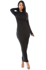 Black Knit Long Maxi Dress king-general-store-5710.myshopify.com