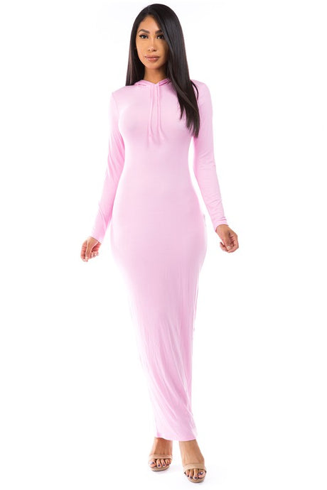 Pink Knit Long Maxi Dress king-general-store-5710.myshopify.com