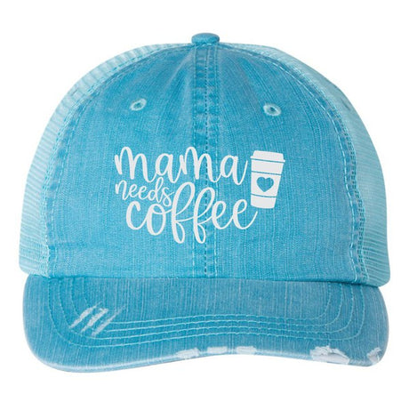 Mama Needs Coffee Embroidered Trucker Hat king-general-store-5710.myshopify.com