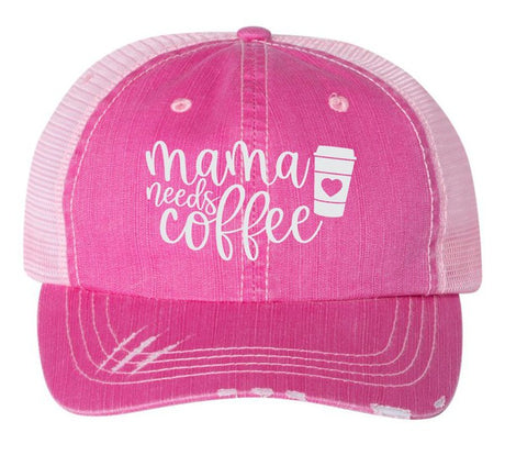 Mama Needs Coffee Embroidered Trucker Hat king-general-store-5710.myshopify.com