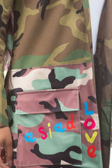 Printed Back Camo Longline Jacket king-general-store-5710.myshopify.com