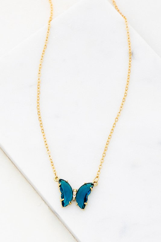 Gemstone Butterfly Pendant Necklace king-general-store-5710.myshopify.com