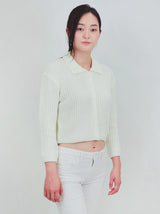 Button Down Vintage Crop Sweater Cardigan w/Collar king-general-store-5710.myshopify.com