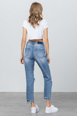 High Rise Mom Medium Wash Denim Jeans