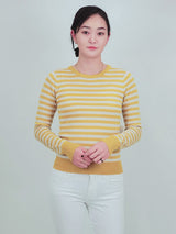 Striped Long Sleeve Pullover Stretch Sweater king-general-store-5710.myshopify.com