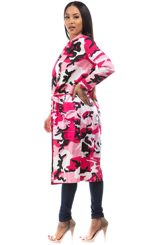 Hot Pink Camouflage Print Jacket king-general-store-5710.myshopify.com