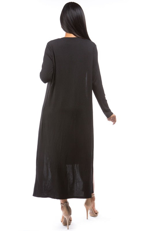 Black Tie Waist Dress with Longline Cover Up king-general-store-5710.myshopify.com