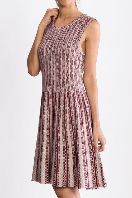 Flare Sleeveless Jacquard Sweater Knitted Dress king-general-store-5710.myshopify.com