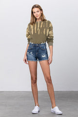 Mid-Rise Premium Dark Wash Denim Shorts