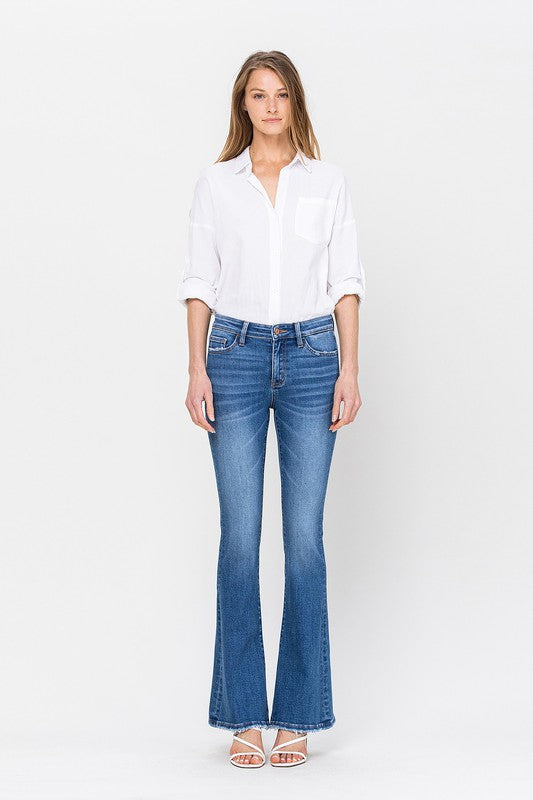 Colored Denim Mid Rise Flare in Kira Kira king-general-store-5710.myshopify.com