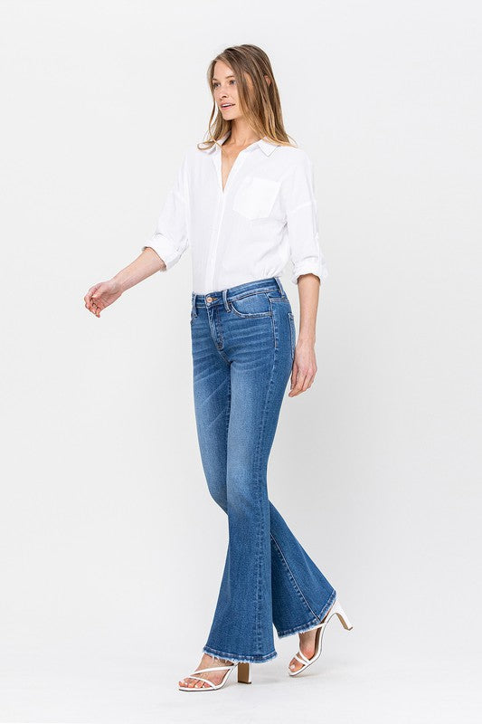 Colored Denim Mid Rise Flare in Kira Kira king-general-store-5710.myshopify.com