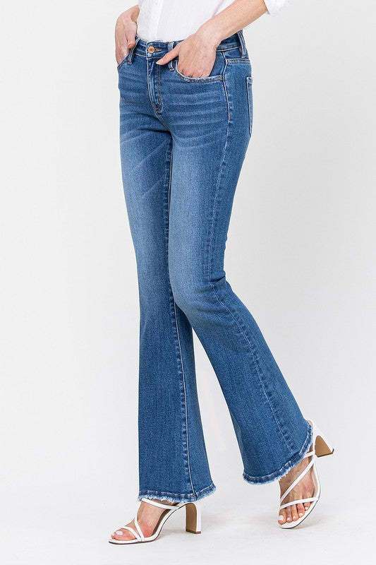 Colored Denim Mid Rise Flare in Kira Kira king-general-store-5710.myshopify.com