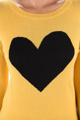 S/S Love Heart Crew-neck 12GG Pullover Sweater king-general-store-5710.myshopify.com