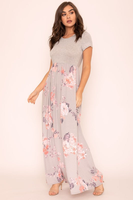 Plus Short Sleeve Floral Maxi Dress king-general-store-5710.myshopify.com