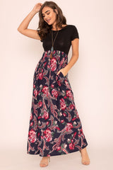 Plus Short Sleeve Floral Maxi Dress king-general-store-5710.myshopify.com