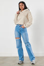 Medium Stone Distressed Wide Leg Jeans king-general-store-5710.myshopify.com