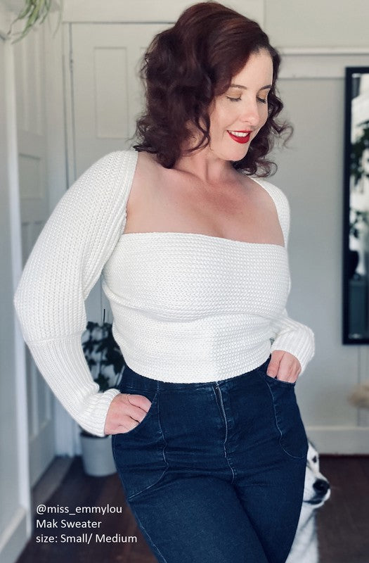 Off Shoulder Wrap Bolero Sweater king-general-store-5710.myshopify.com