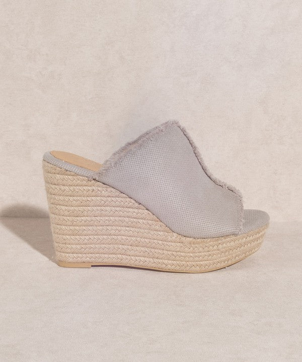 OASIS SOCIETY Bliss - Distressed Linen Wedge king-general-store-5710.myshopify.com