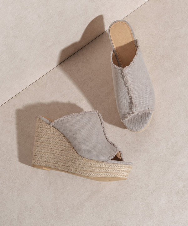 OASIS SOCIETY Bliss - Distressed Linen Wedge king-general-store-5710.myshopify.com