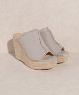 OASIS SOCIETY Bliss - Distressed Linen Wedge king-general-store-5710.myshopify.com