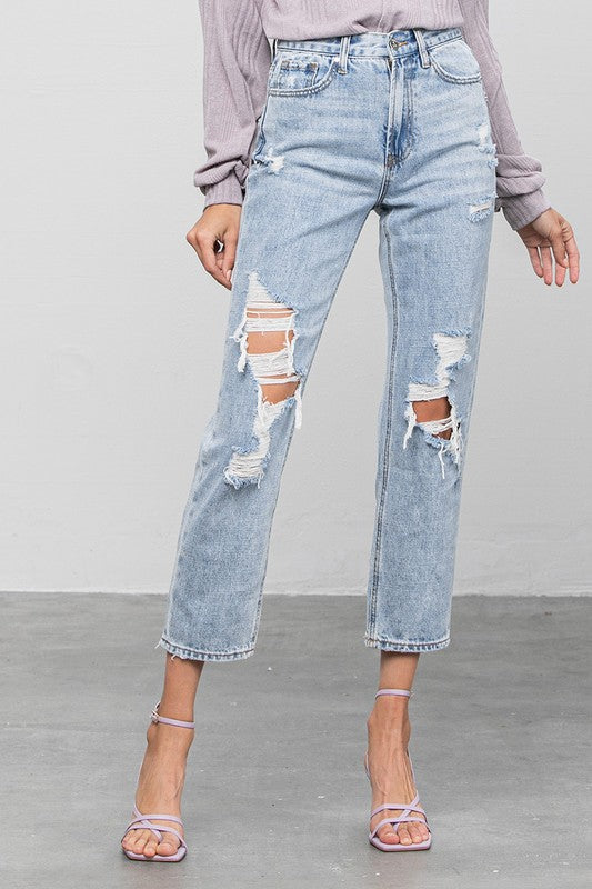 High Rise Girlfriend Jeans