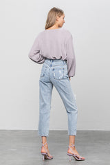 High Rise Girlfriend Jeans