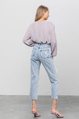 High Rise Girlfriend Jeans