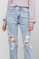 High Rise Girlfriend Jeans