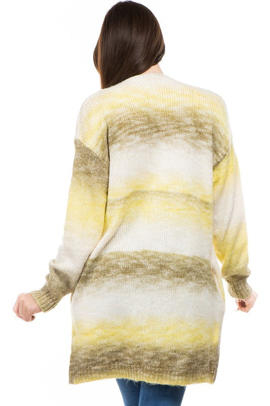 Yellow Multi Cardigan Sweater king-general-store-5710.myshopify.com