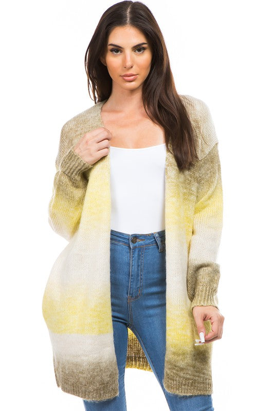 Yellow Multi Cardigan Sweater king-general-store-5710.myshopify.com