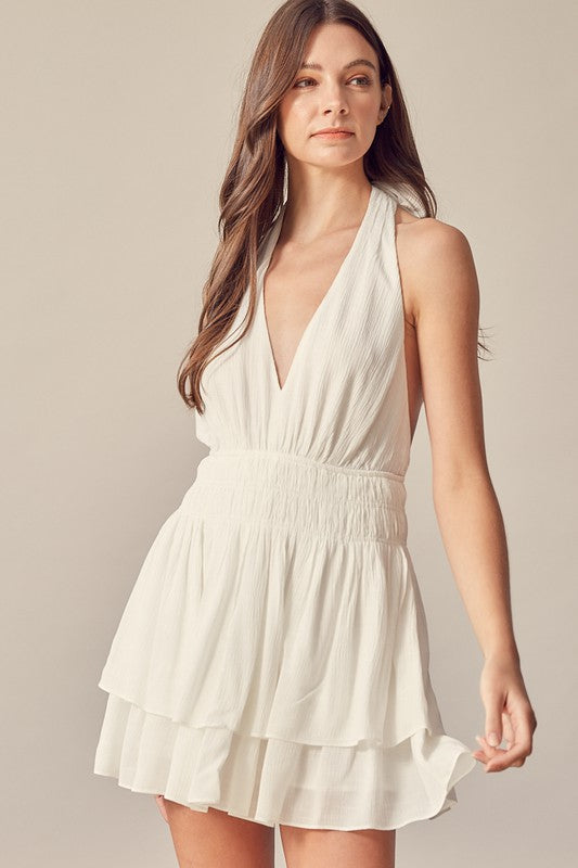 Boho Sleeveless Halter Neck Romper