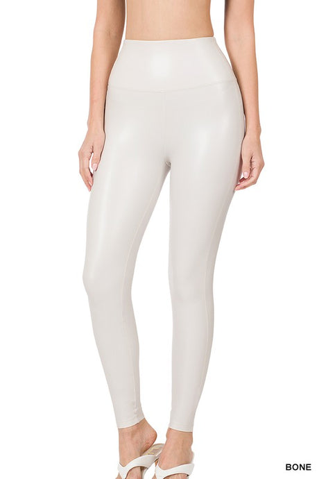 High Rise Faux Leather Leggings king-general-store-5710.myshopify.com