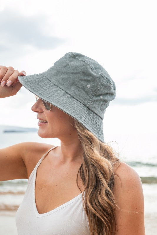 Solid Distressed Bucket Hat king-general-store-5710.myshopify.com