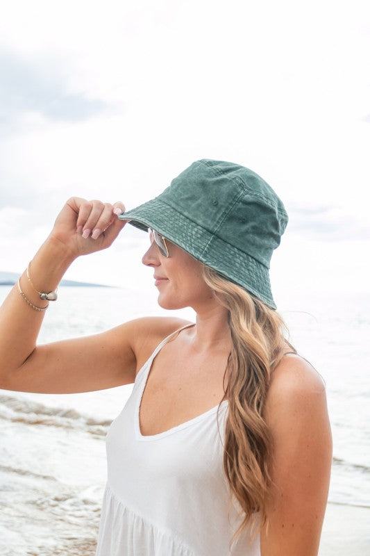 Solid Distressed Bucket Hat king-general-store-5710.myshopify.com