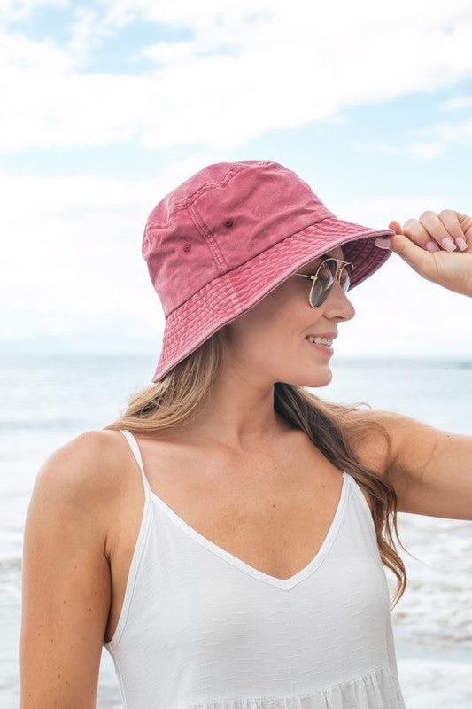 Solid Distressed Bucket Hat king-general-store-5710.myshopify.com