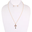 Cross Rhinestone Necklace and Earring Set king-general-store-5710.myshopify.com