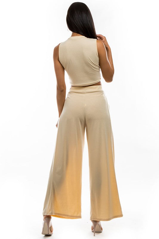 Cream Two Piece Pants Set king-general-store-5710.myshopify.com