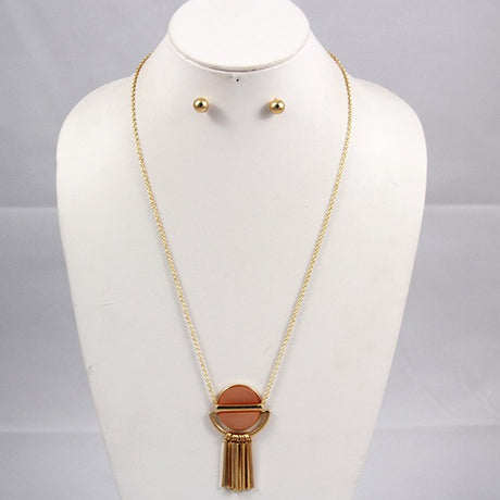 Geometric Necklace & earring Set king-general-store-5710.myshopify.com