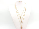 Three Layered Chains Shell Necklace king-general-store-5710.myshopify.com