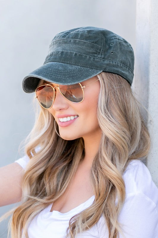 Distressed Cadet Hat Cap king-general-store-5710.myshopify.com