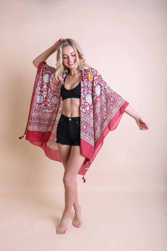 Touch of Morroco Tapestry Tassel Kimono king-general-store-5710.myshopify.com