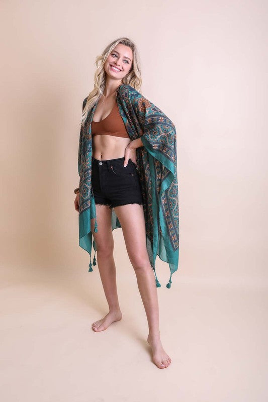 Touch of Morroco Tapestry Tassel Kimono king-general-store-5710.myshopify.com