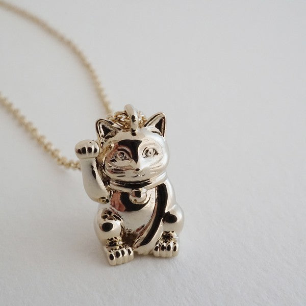 Lucky Cat Charm Necklace king-general-store-5710.myshopify.com