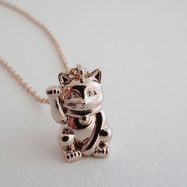 Lucky Cat Charm Necklace king-general-store-5710.myshopify.com